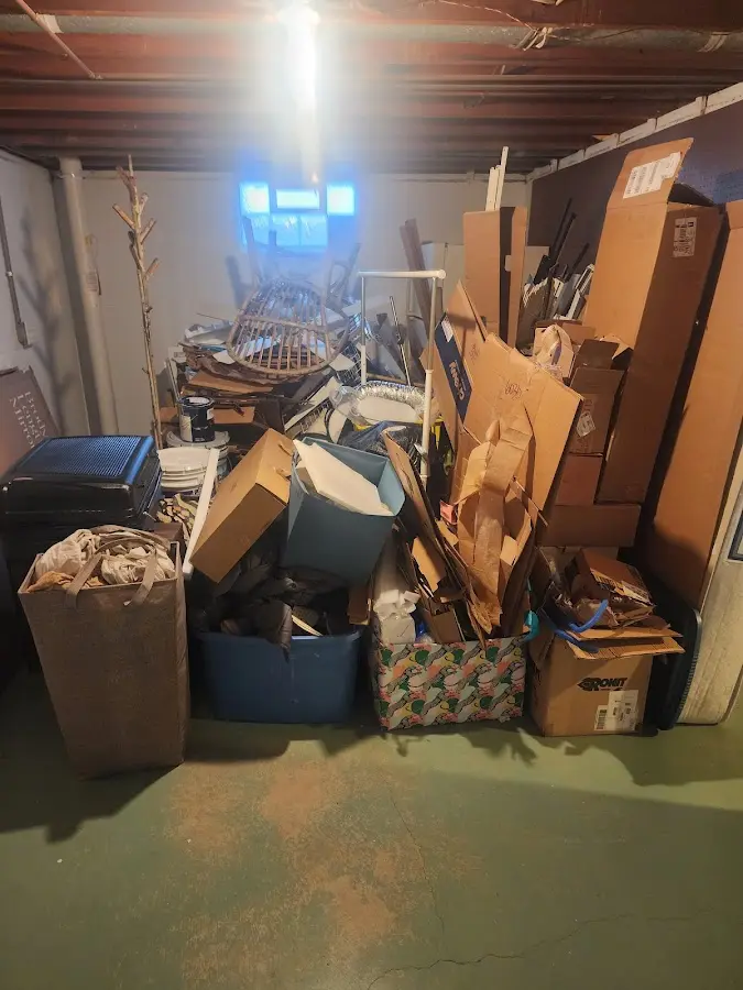 Roll-off dumpster container at job site for Roll Off Dumpster Rental in Easton